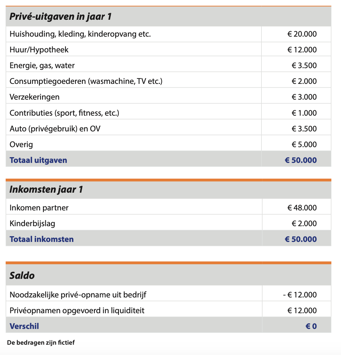 Voorbeeld financieel plan voor zzp'ers  Ikgastarten